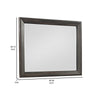 Laji 39 x 50 Dresser Mirror Modern Style Rich Walnut Brown Wood By Casagear Home BM309523