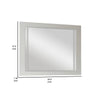 Yoza 38 x 47 Dresser Mirror Modern High Gloss White Laminate Finish By Casagear Home BM309524