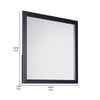 Moko 40 x 40 Dresser Mirror Square Shape Modern Style Black Finished Frame By Casagear Home BM309532