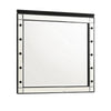 Lee 37 x 40 Vanity Mirror, 10 Light Bulb Sockets, Modern Black Wood Frame By Casagear Home