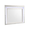 Lee 38 x 50 Dresser Mirror Modern LED Light Trim White Hardwood Frame By Casagear Home BM309544