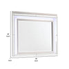 Lee 38 x 50 Dresser Mirror Modern LED Light Trim White Hardwood Frame By Casagear Home BM309544