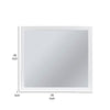 Umi 39 x 39 Dresser Mirror Molded Design Solid Wood White Square Frame By Casagear Home BM309548