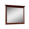 Tia 38 x 46 Dresser Mirror, Basswood Square Frame, Molded Tier Top, Brown By Casagear Home