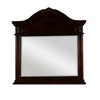 Fay 42 x 44 Dresser Mirror Arched Hand Carved Frame Dark Brown Maple Wood By Casagear Home BM309550