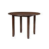 3pc 42 Inch Dining Table Set Extendable Drop Leaves 2 Chairs Brown By Casagear Home BM309551