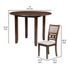 3pc 42 Inch Dining Table Set Extendable Drop Leaves 2 Chairs Brown By Casagear Home BM309551