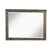 Galle 38 x 50 Dresser Mirror Rectangular Metal Accents Walnut Brown Wood By Casagear Home BM309564