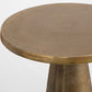 20 Inch Accent Table Classic Round Pedestal Base Antique Brass Finish By Casagear Home BM309573