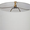 29 Inch Table Lamp Set of 2 White Tapered Shade Gold Leaf Round Base By Casagear Home BM309579