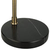 72 Inch Arc Floor Lamp Black Metal Shade Marble Foot Antique Brass By Casagear Home BM309583