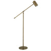 60 Inch Floor Lamp Adjustable Length Metal Shade Antique Brass Finish By Casagear Home BM309584