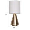 24 Inch Table Lamp Set of 2 White Drum Shade Antique Brass Cone Base By Casagear Home BM309625