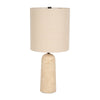 25 Inch Table Lamp Cylindrical Shape Drum Shade Natural Beige Finish By Casagear Home BM309626