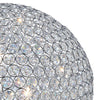 Hazel 17 Inch Table Lamp Crystal LED Globe Shade Metal Clear Finish By Casagear Home BM309667