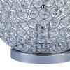 Hazel 13 Inch Table Lamp Crystal LED Globe Shade Metal Clear Finish By Casagear Home BM309672