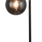 30 Inch Arc Table Lamp Glass Bulb Shaped Shade Metal Black Nickel By Casagear Home BM309674