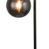 30 Inch Arc Table Lamp Glass Bulb Shaped Shade Metal Black Nickel By Casagear Home BM309674