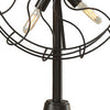 Quinn 26 Inch Accent Table Lamp Vintage Fan Design Antique Bronze By Casagear Home BM309677