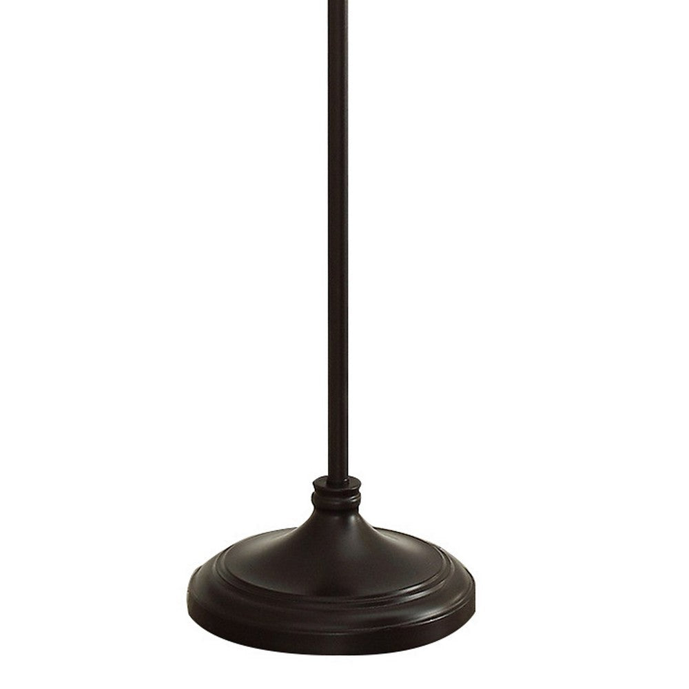 Quinn 63 Inch Accent Floor Lamp Vintage Fan Design Antique Bronze Finish By Casagear Home BM309678