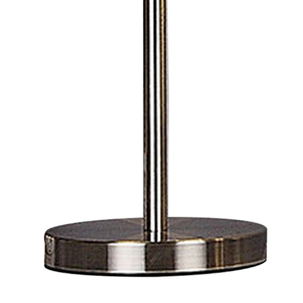 Spark 23 Inch Table Lamp with Metal Base and 2 Geometric Shades Gold By Casagear Home BM309682