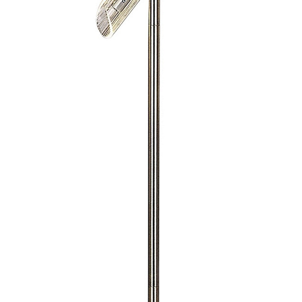 Spark 62 Inch Floor Lamp 3 Cylindrical Glass Shades Antique Brass Gold By Casagear Home BM309683