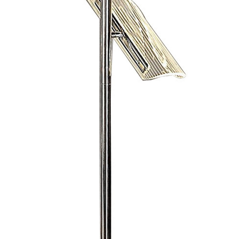 Spark 62 Inch Floor Lamp 3 Cylindrical Glass Shades Bright Nickel Silver By Casagear Home BM309684