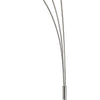 92 Inch 3 Arm Arc Floor Lamp with Modern Round Metal Base Silver Finish By Casagear Home BM309687