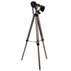 55 Inch Floor Lamp with Tripod Style Wood Frame, Spotlight, Brown and Black By Casagear Home