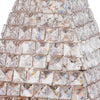 14 Inch Table Lamp Crystal Pyramid Shaped Frame Stone Studded Silver By Casagear Home BM309689