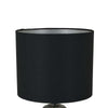 Ore 25 Inch Table Lamp Black Drum Shade Trumpet Glass Base Ball Accent By Casagear Home BM309762