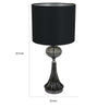 Ore 25 Inch Table Lamp Black Drum Shade Trumpet Glass Base Ball Accent By Casagear Home BM309762