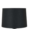 24 Inch Table Lamp Black Finish Drum Shaped Shade Bulb Style Glass Body By Casagear Home BM309763