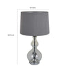 Muna 26 Inch Table Lamp Cone Style Shade Turned Glass Body Transparent By Casagear Home BM309767