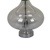 Lilo 24 Inch Table Lamp Cone Shade Round Drop Narrow Top Transparent By Casagear Home BM309768