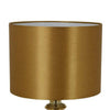 20 Inch Table Lamp Drum Shade Trumpet Shaped Body Classic Gold Finish By Casagear Home BM309800