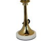 20 Inch Table Lamp Drum Shade Trumpet Shaped Body Classic Gold Finish By Casagear Home BM309800