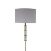 62 Inch Floor Lamp White Drum Shade Sleek Silhouette Clear Glass Accents By Casagear Home BM309806