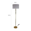 62 Inch Floor Lamp White Drum Shade Sleek Silhouette Clear Glass Accents By Casagear Home BM309806