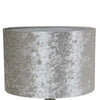 22 Inch Table Lamp Drum Shade Drop Style Glass Body Silver Finish By Casagear Home BM309825