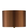 Gia 25 Inch Table Lamp Drum Shade Vase Shaped Glass Body Brown Finish By Casagear Home BM309828