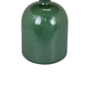 27 Inch Table Lamp Drum Shade Round Drop Shaped Glass Body Green Finish By Casagear Home BM309833