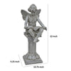 Nape 22 Inch Fairy Reading Book Figurine Garden Statue Resin Gray By Casagear Home BM309899