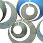 41 Inch Wall Decor Circular Interconnected Design Modern Blue Silver By Casagear Home BM310150