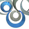 41 Inch Wall Decor Circular Interconnected Design Modern Blue Silver By Casagear Home BM310150