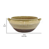 Elf 14 Inch Vase Antique Bowl Shape 2 Handles Brown Transitional Style By Casagear Home BM310163