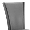 Brandon 24 Inch Side Chair Set of 2 Gray Fabric Upholstery Curved Back By Casagear Home BM310194