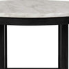 Jordan 42 Inch Round Counter Height Table Glass Top Wood White Black By Casagear Home BM310209