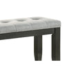 Woodlands 48 Inch Bench Classic Wood Frame Soft Gray Finished Fabric By Casagear Home BM310216