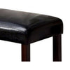 Oliver 46 Inch Bench Leather Upholstery Wood Frame Soft Cushion Black By Casagear Home BM310233